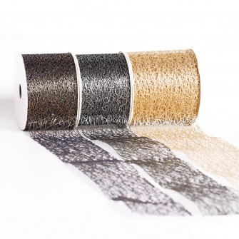 Polyester foil print mesh ribbon